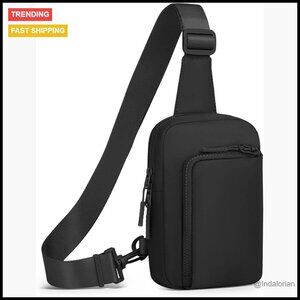 Reversible Nylon Sling Bag Crossbody Anti Theft Travel Fanny Pack Sporty